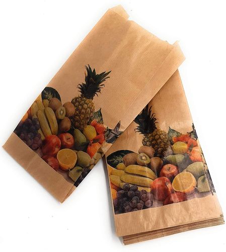 Bolsas papel kraft antihumedad para frutas y verduras 23x39 cm (2 kg)