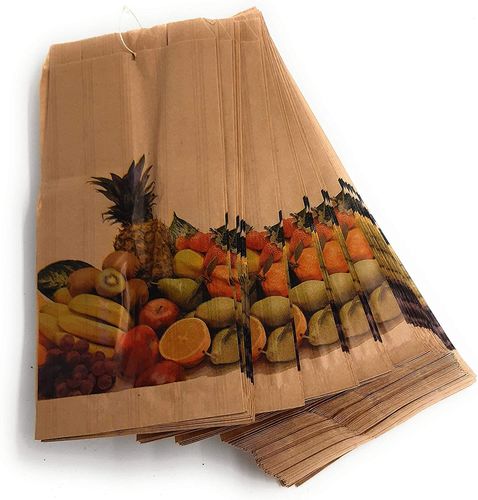 Bolsas  kraft antihumedad para frutas y verduras 14 x 29 cm ATADAS
